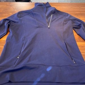Women’s Zero Restriction pullover warmup with pockets sz Small blue